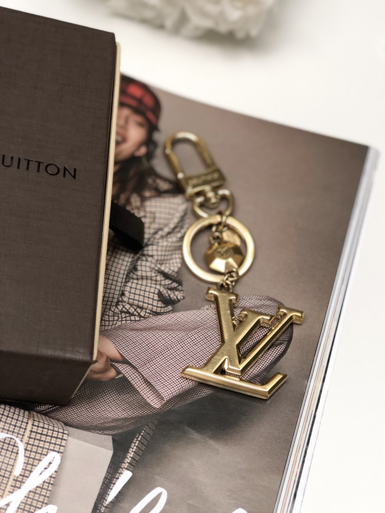 LOUIS VUITTON LV Facettes Key Holder Gold 70894