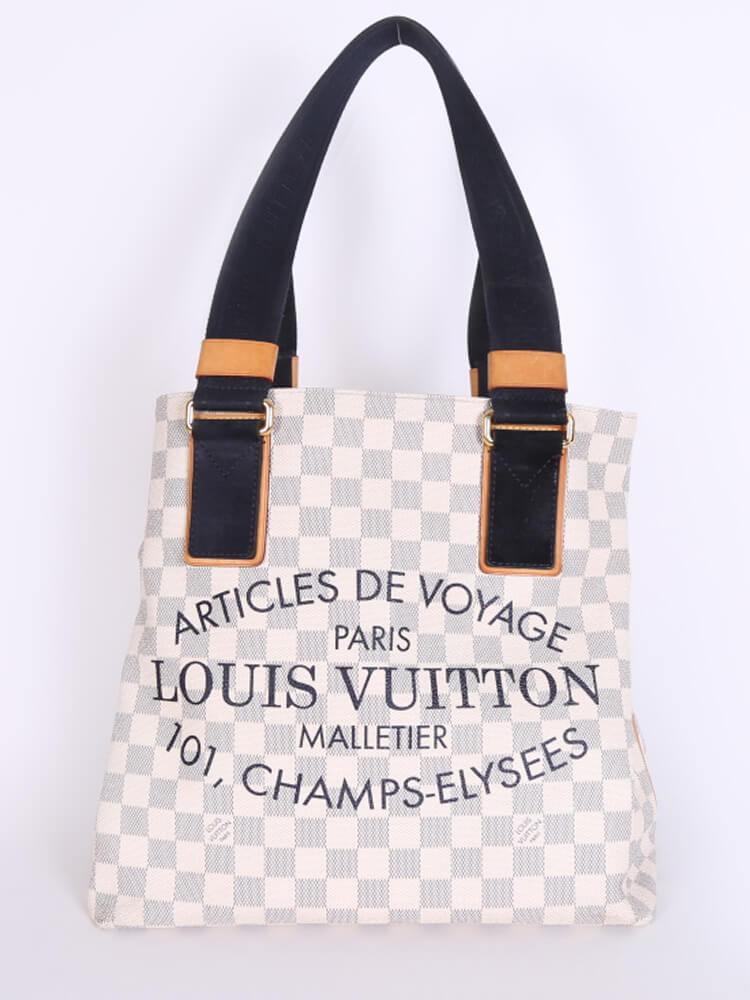 Louis Vuitton Cabas PM Damier Azur Canvas Beach Tote www.luxurybags