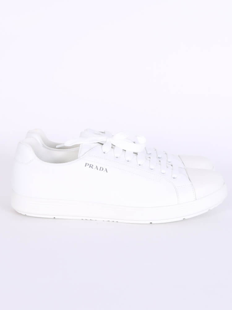 Prada vitello plume leather sneakers best sale