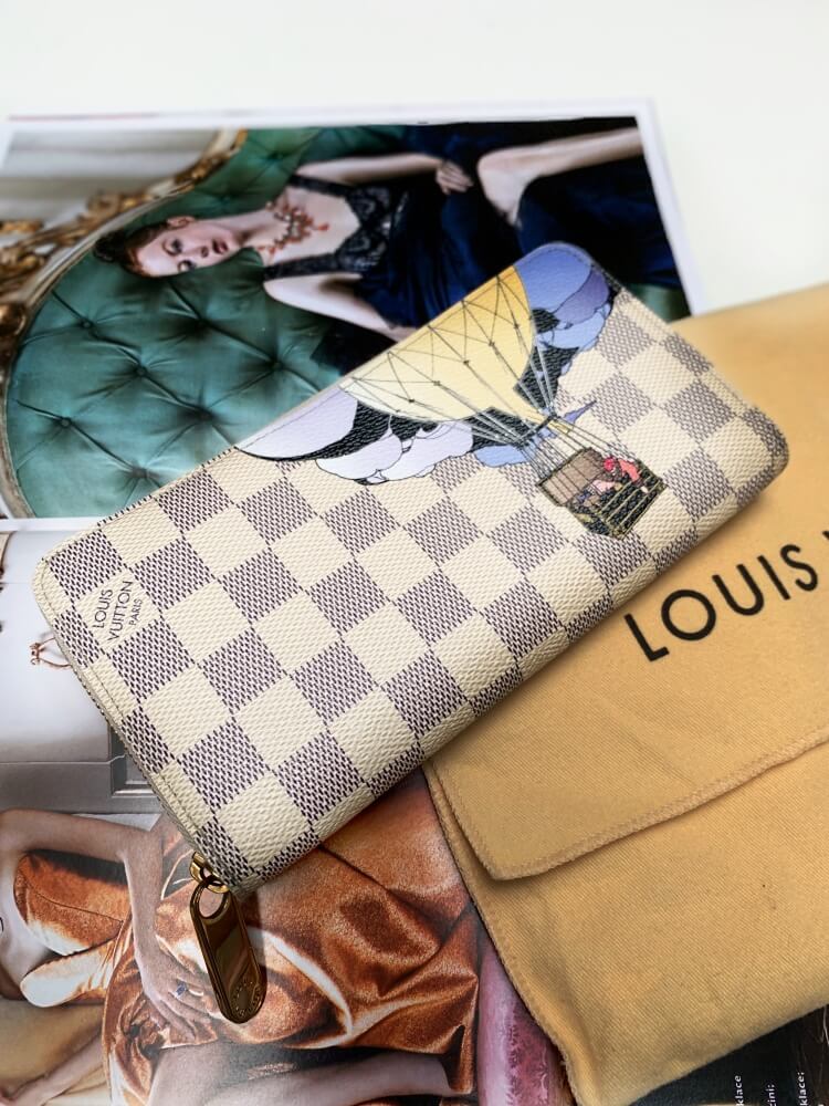 Louis Vuitton Zippy Wallet Damier Azur Canvas www.luxurybags
