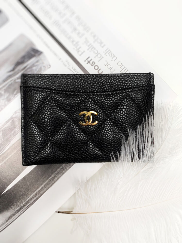 CHANEL Classic Card Holder Caviar Black