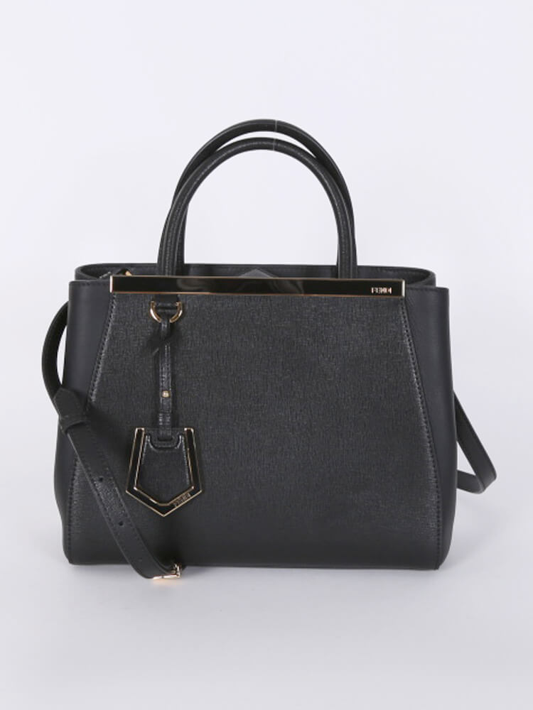 Fendi 2Jours Petite Saffiano Black www.luxurybags