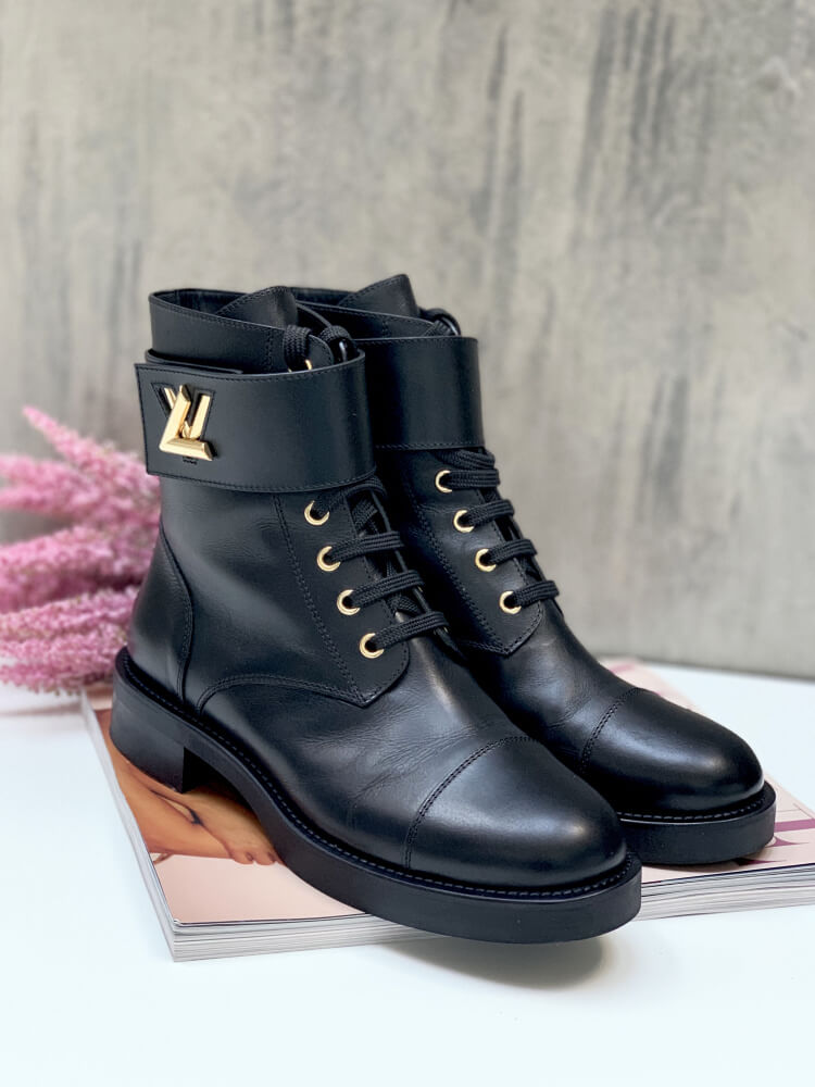 Louis Vuitton LV Monogram Wonderland Flat Ranger Combat boots 38