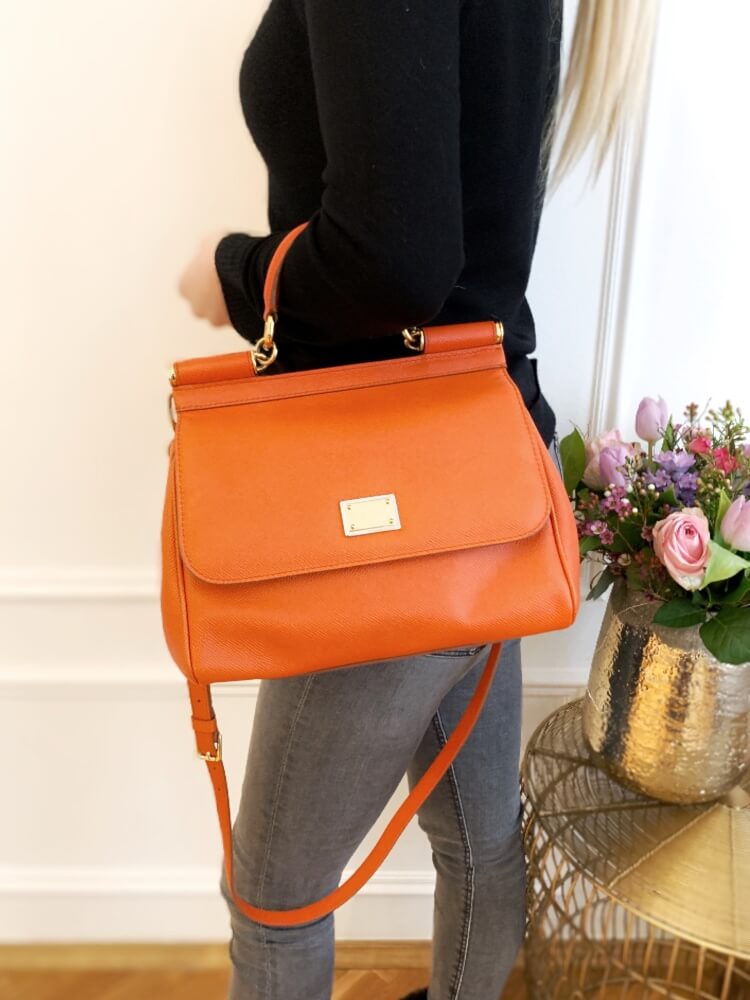 Orange dolce and gabbana bag hotsell