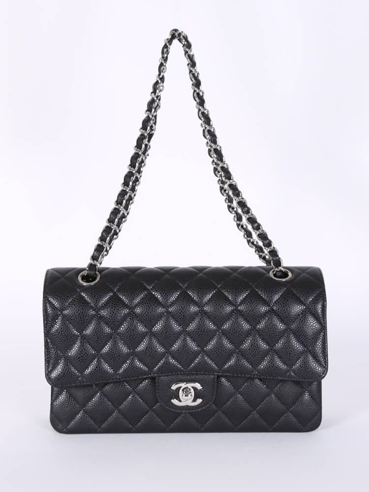 Chanel - Medium Classic Double Flap Bag Caviar Noir