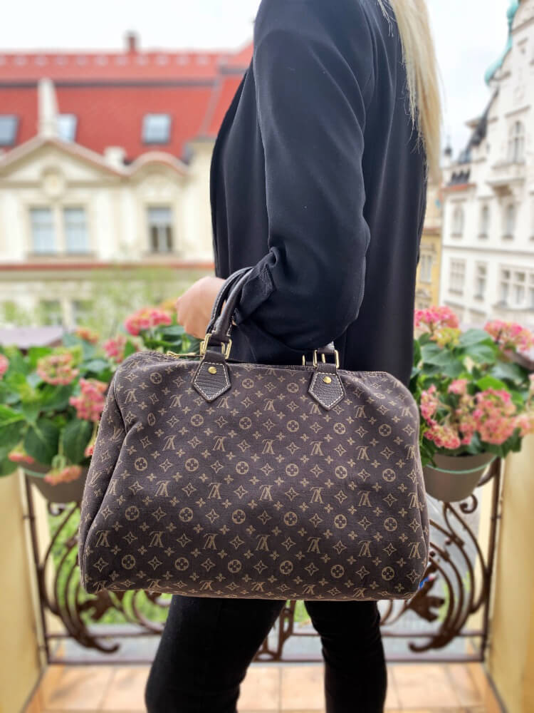 Authentic Louis Vuitton Monogram Mini Lin Speedy 30