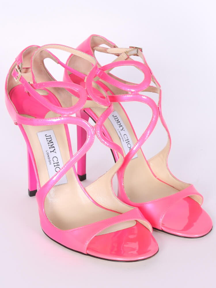 Hot pink jimmy choo shoes sales