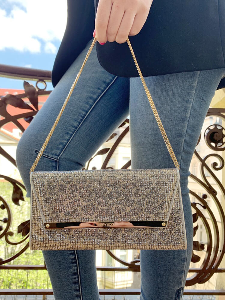Jimmy choo clutch silver online