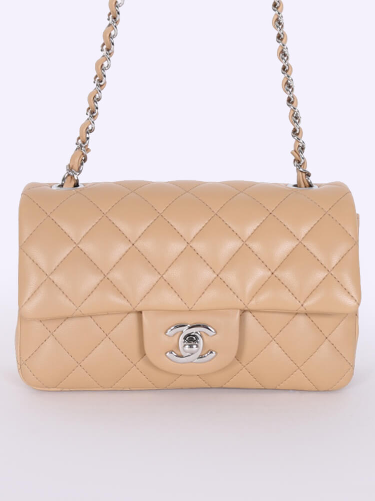 Chanel - Mini Classic Flap Bag Beige