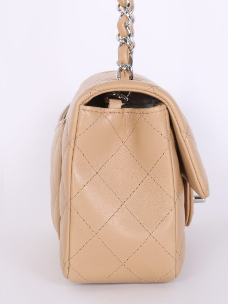 Chanel - Mini Classic Flap Bag Beige