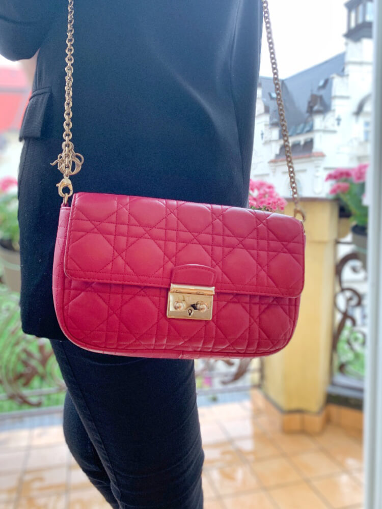Dior Miss Dior Promenade Cannage Lambskin Fuchsia www.luxurybags