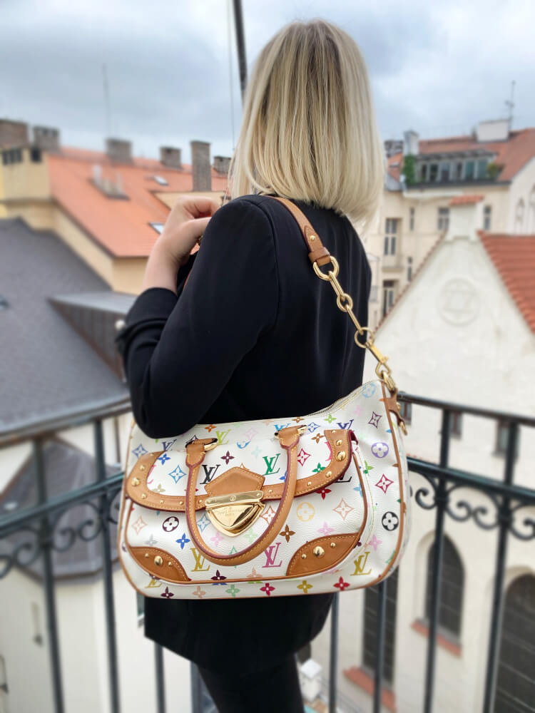 Louis Vuitton Rita Monogram Multicolore Canvas Blanc www.luxurybags