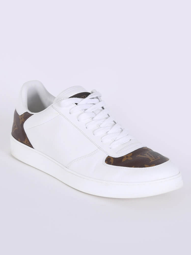 Louis Vuitton - Rivoli Monogram Canvas & Leather Men Sneakers White 9