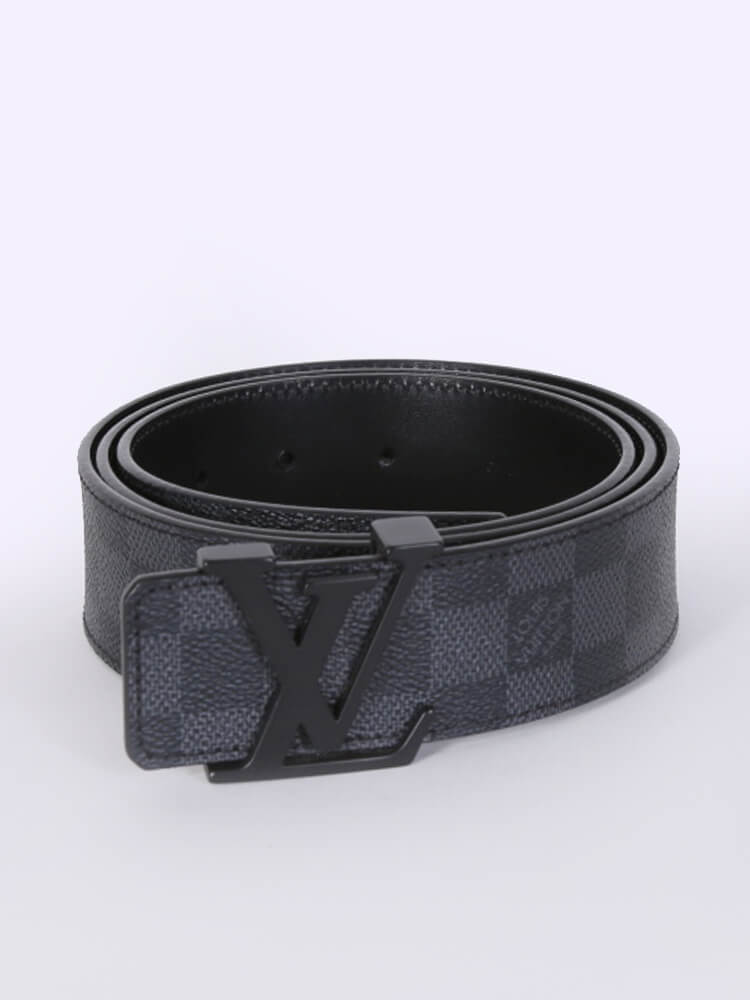 Louis Vuitton - LV Initiales Damier Graphite Canvas Belt 105
