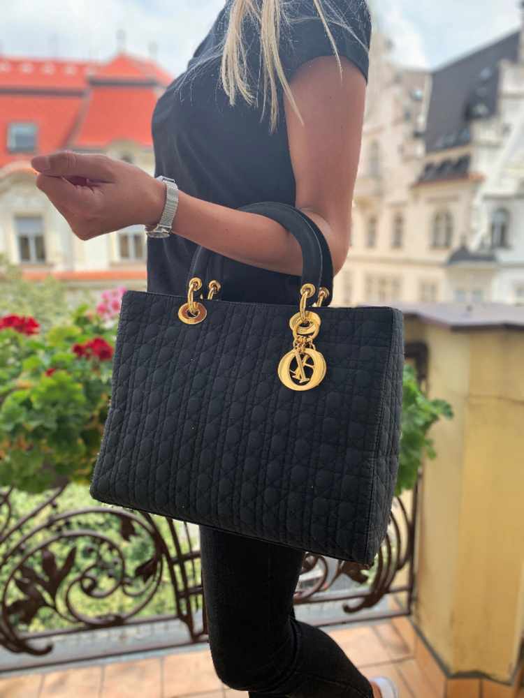 Lady dior nylon bag clearance