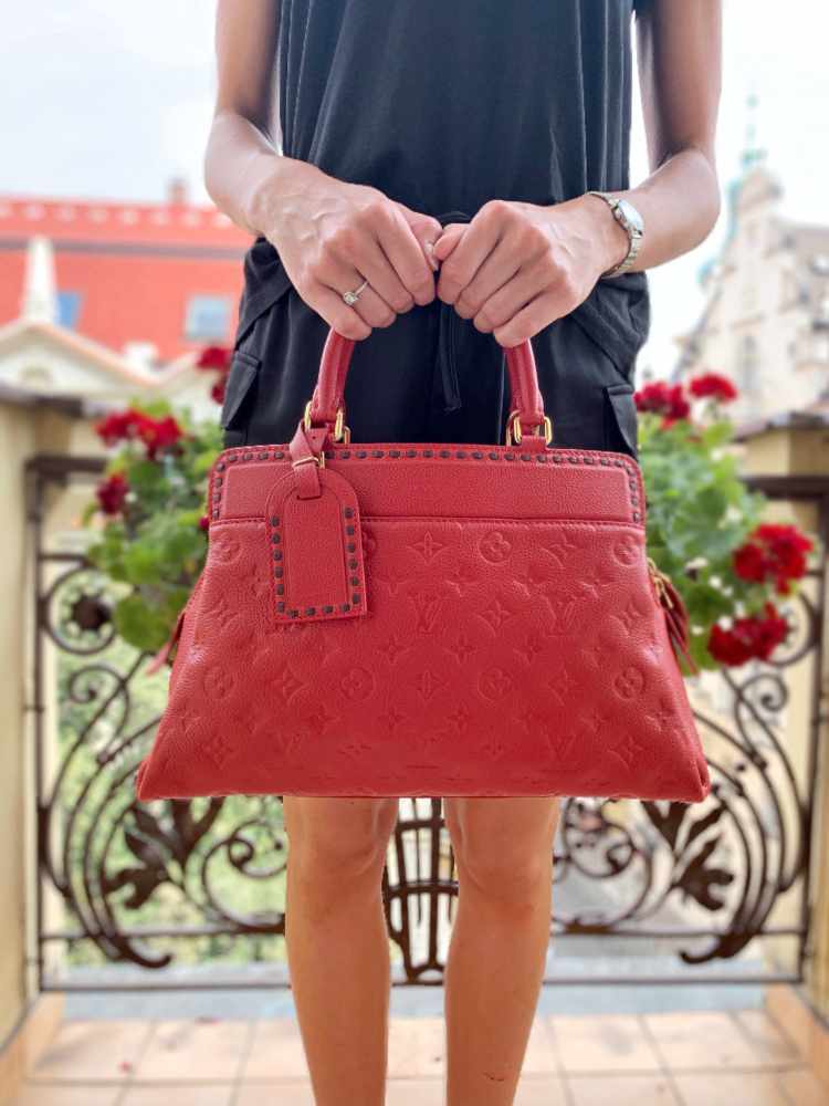 Louis Vuitton Vosges MM Empreinte Leather Cerise www.luxurybags
