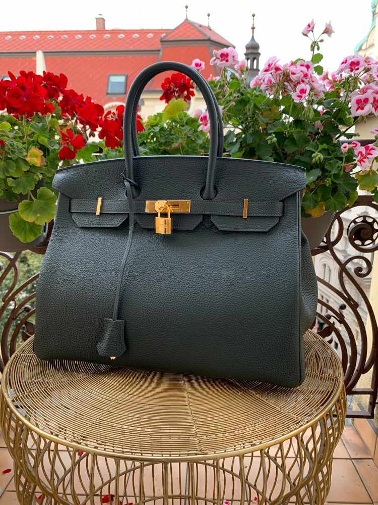 Hermés - Birkin 35 Veau Togo Vert Fonce