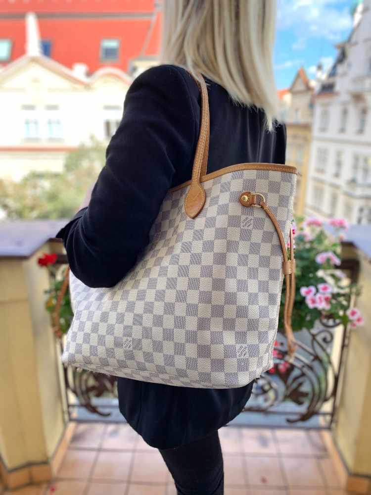 Neverfull MM Damier Azur Canvas - Handtaschen