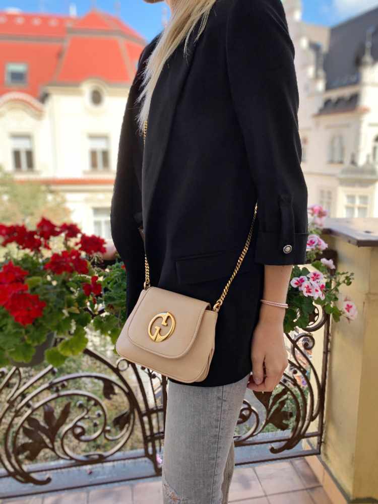Gucci 1973 Leather Crossbody Beige www.luxurybags