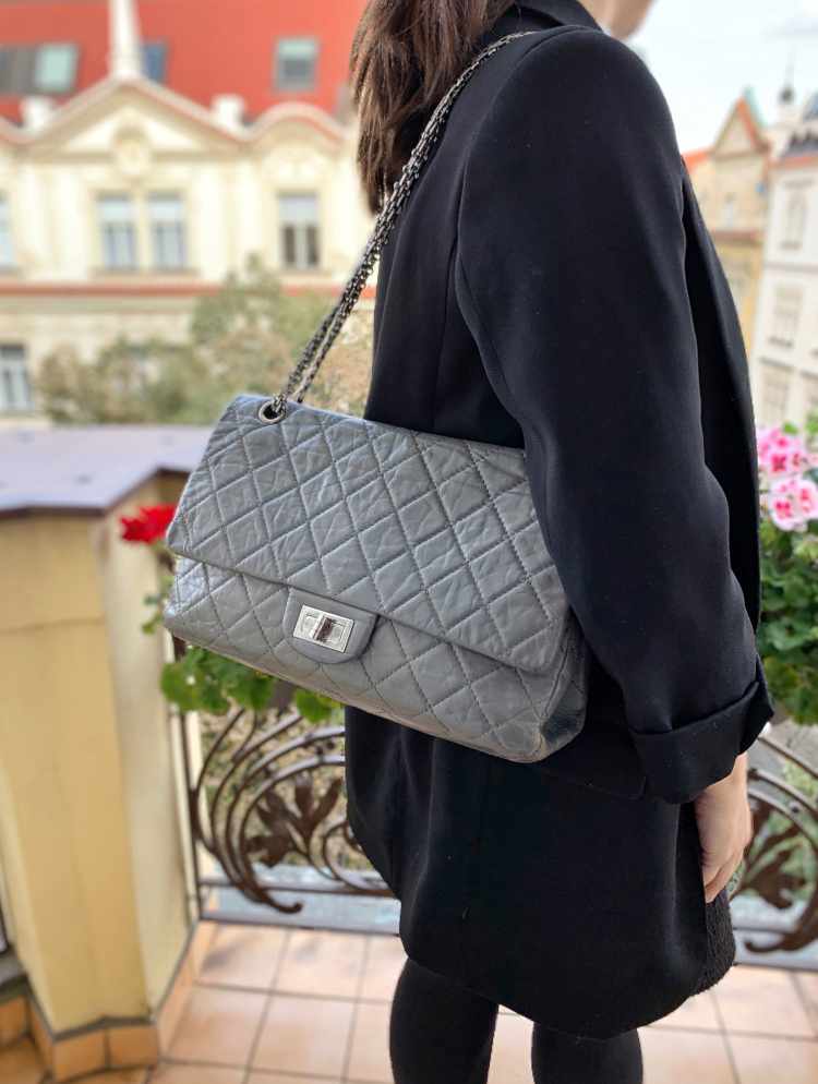 Chanel - Reissue 2.55 227 Flap Bag Aged Calfskin Grey