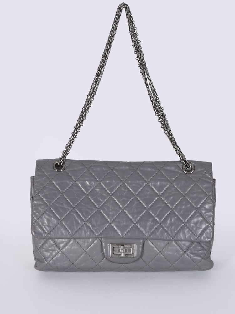 chanel metallic silver bag