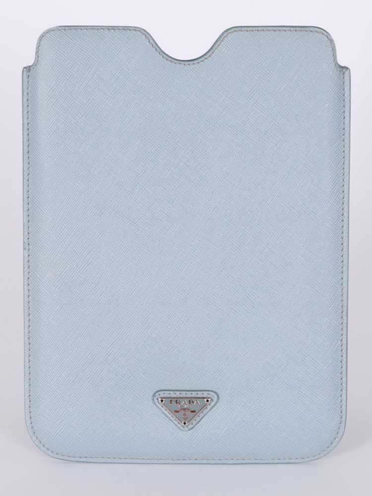 Prada iPad Mini Case Saffiano Leather Light Blue www.luxurybags