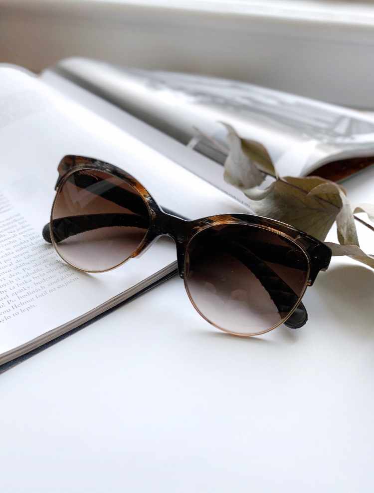Chanel - CC Denim Cat Eye Sunglasses Brown
