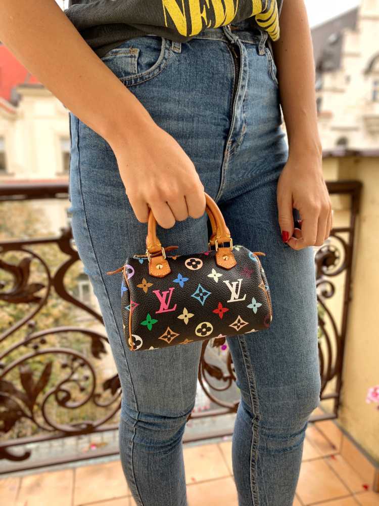 Louis Vuitton - Speedy Mini Monogram Multicolor Canvas Noir