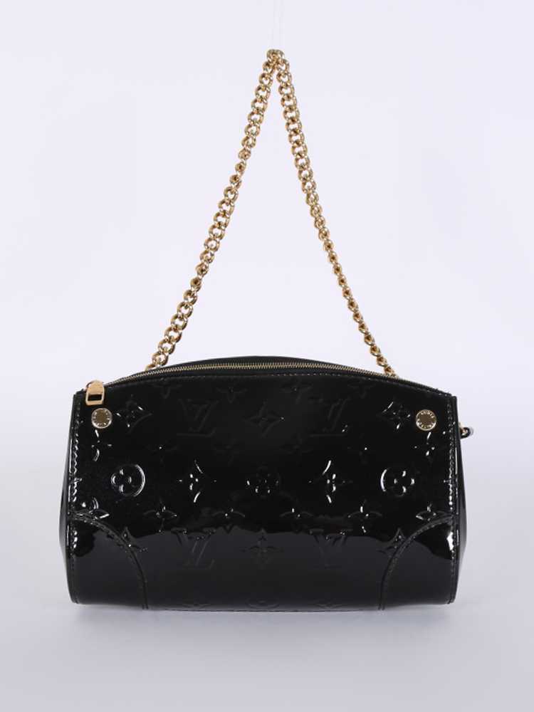 Louis Vuitton Santa Monica Monogram Vernis Leather Clutch with Strap Noir www.luxurybags