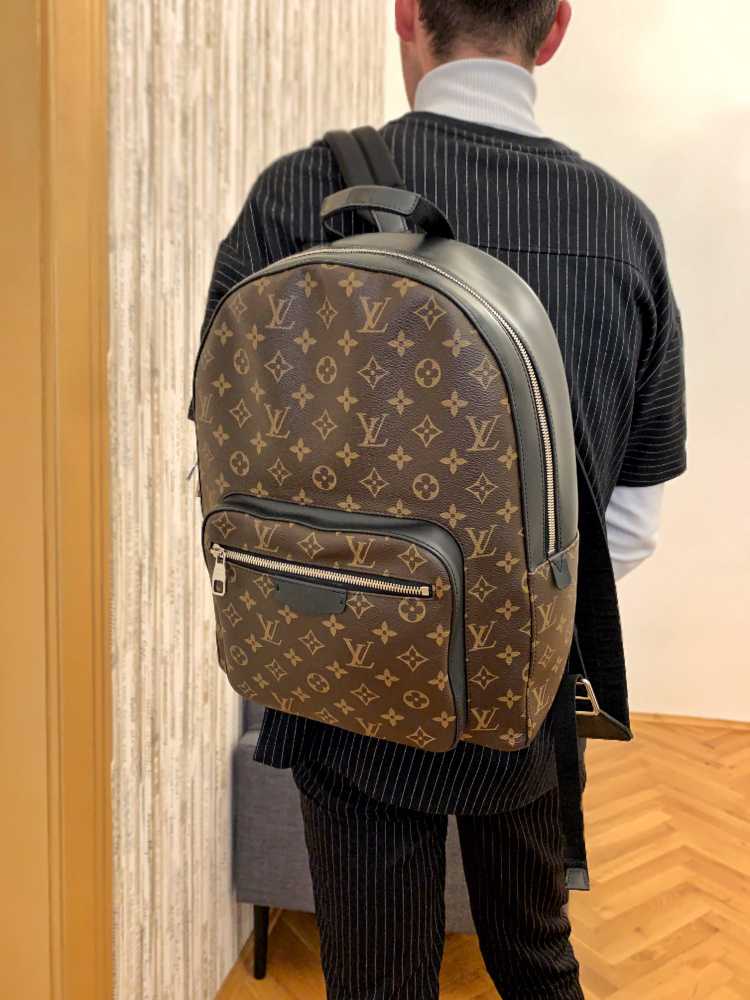 Louis Vuitton Josh Backpack (Monogram Macassar)–