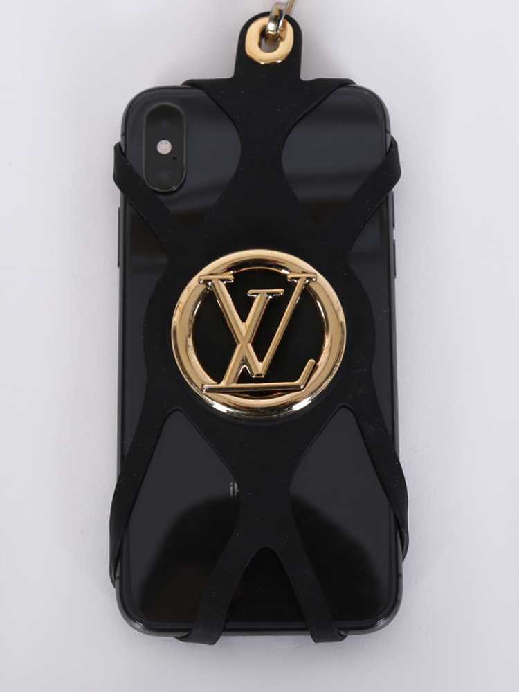 Louis Vuitton Louise Phone Holder Monogram Canvas and Silicone Black 967061