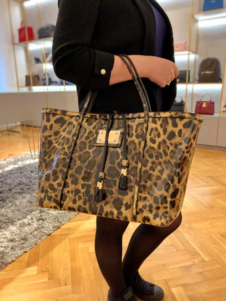 Patent leopard print bag deals