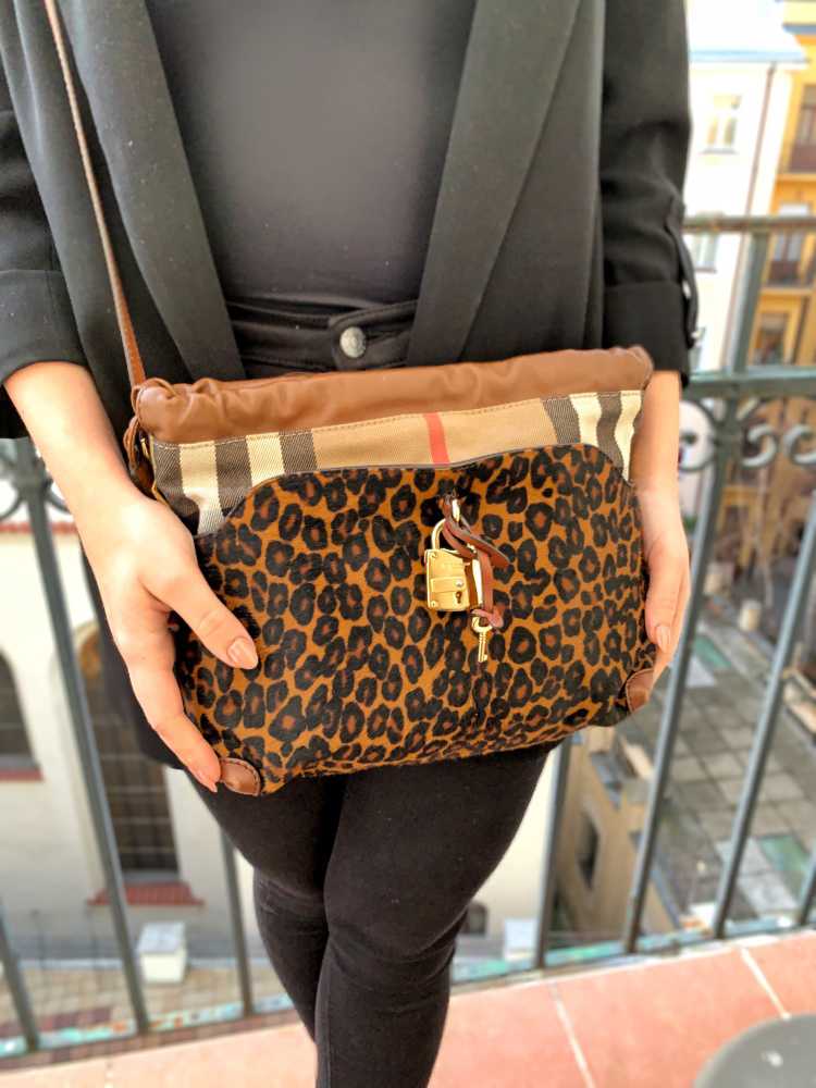 Burberry The Little Crush Calfhair House Check Detail
