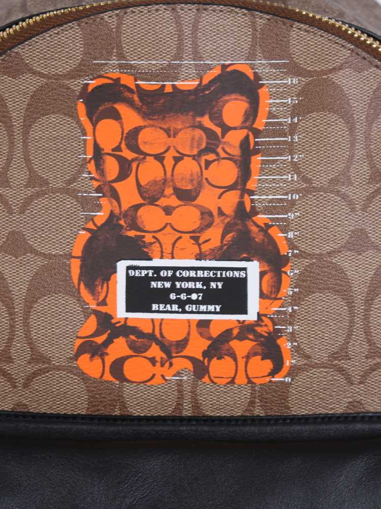 Coach Vandal Gummy Bear Signature Canvas Backpack Black www.luxurybags
