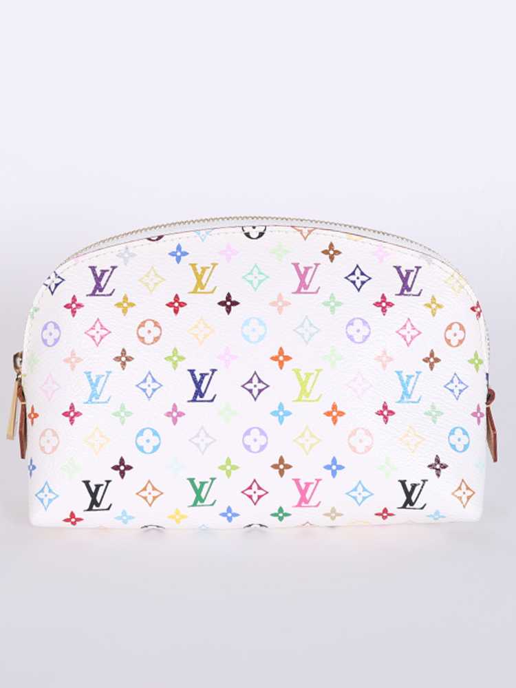 Louis Vuitton Monogram Multicolore Canvas Cosmetic Pouch Blanc www.luxurybags
