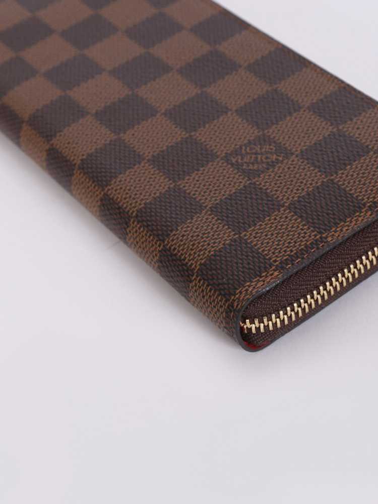 LOUIS VUITTON Damier Ebene Clemence Wallet Cherry 1203687