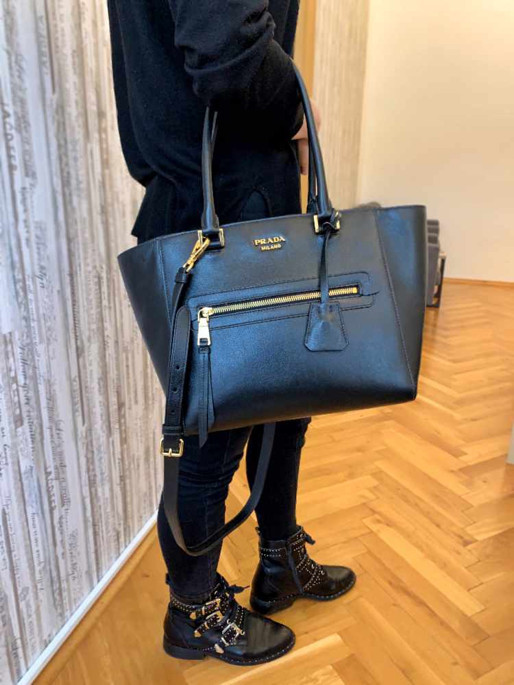 Prada glace calf nero deals