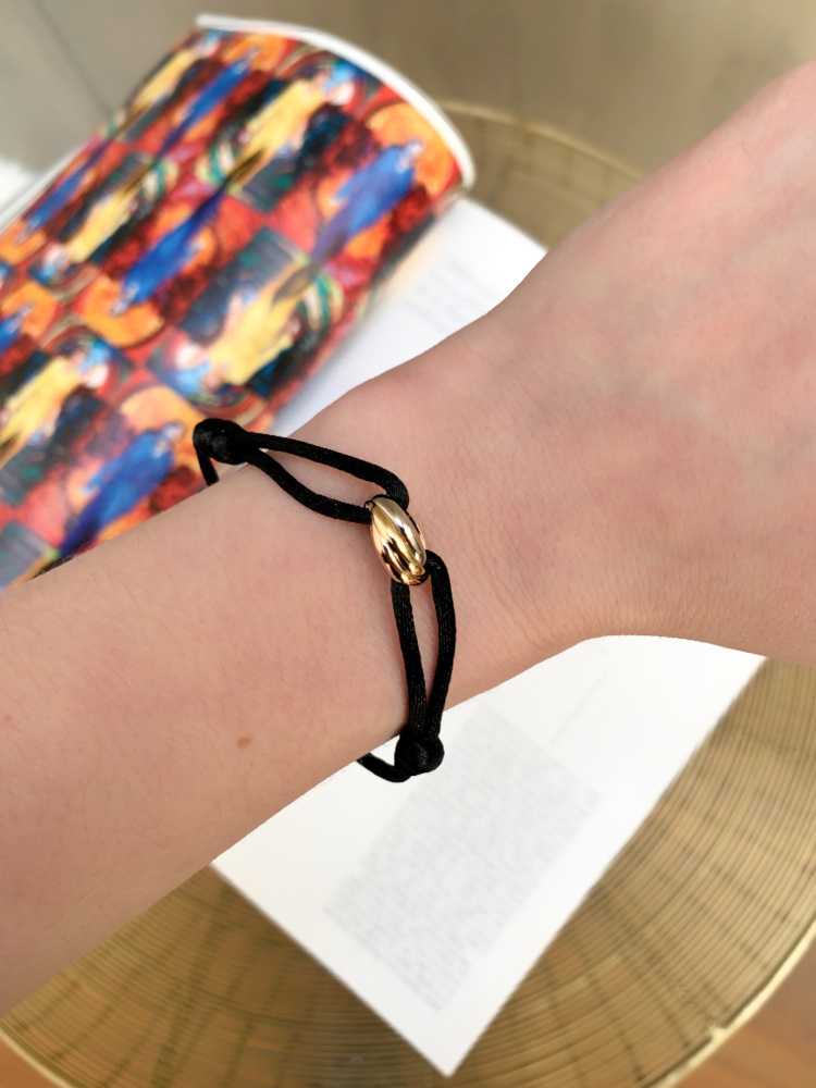 Cartier Trinity De Cartier Cord Bracelet Black www.luxurybags