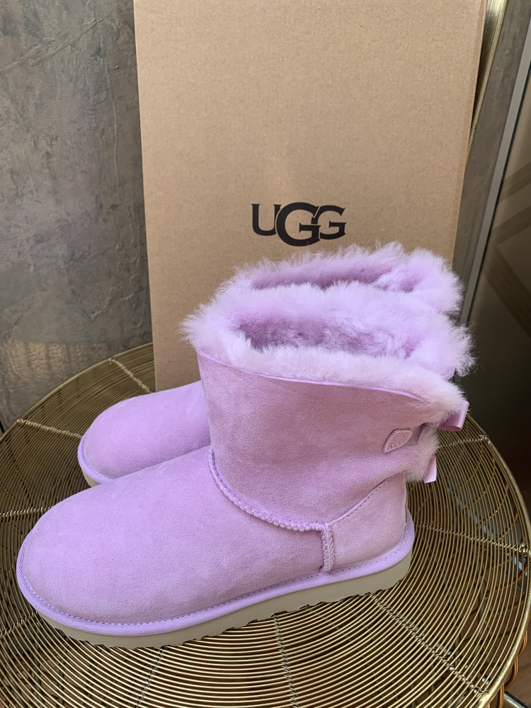 UGG Mini Bailey Bow II Sheepskin Boots Pink 38 www.luxurybags