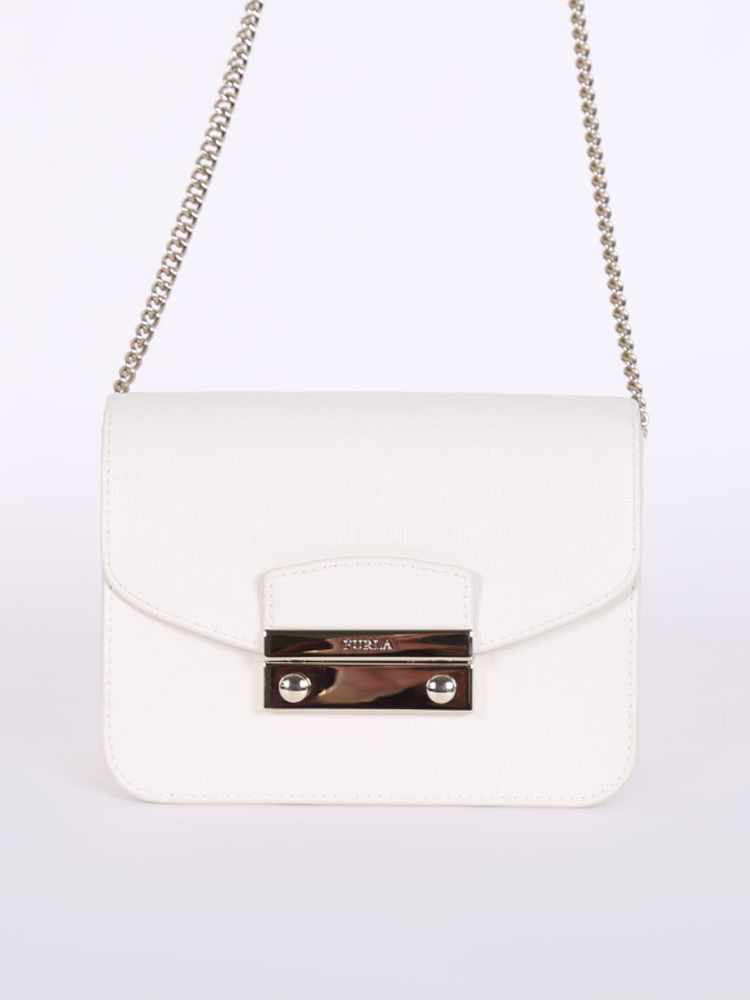 wraak zag Zachte voeten Furla - Julia Mini Calfskin Crossbody White | www.luxurybags.de