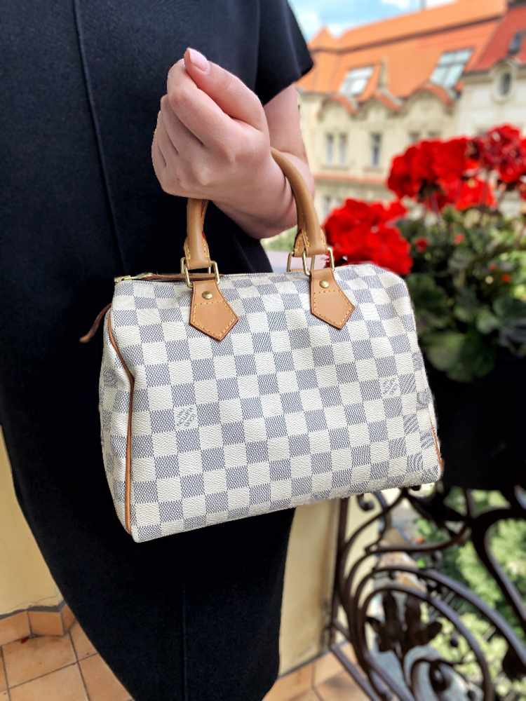 Louis Vuitton Speedy 25CM Damier Azur Canvas Handbag MSIXZDE