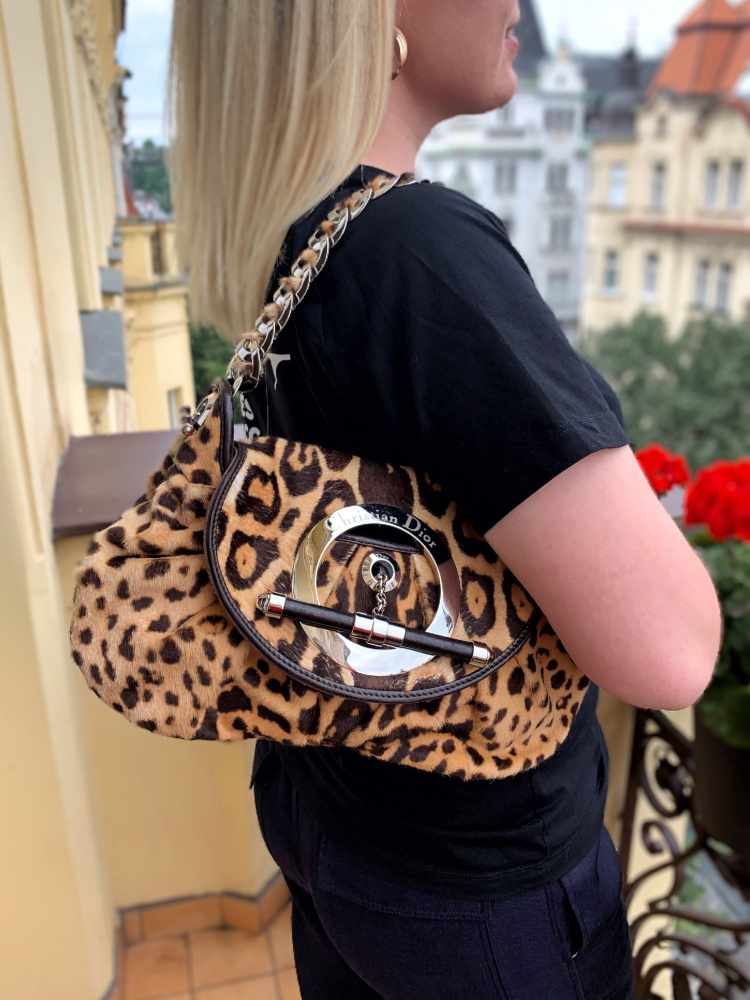 Dior Jazzclub Leopard Pony Bag www.luxurybags