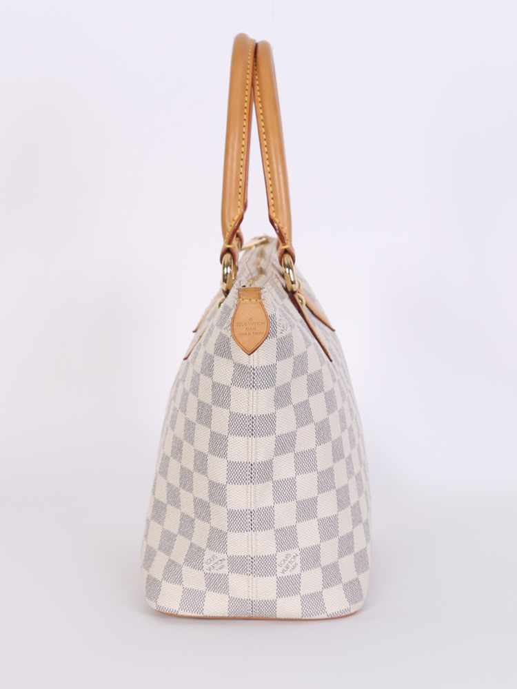 White Louis Vuitton Damier Azur Saleya PM Handbag