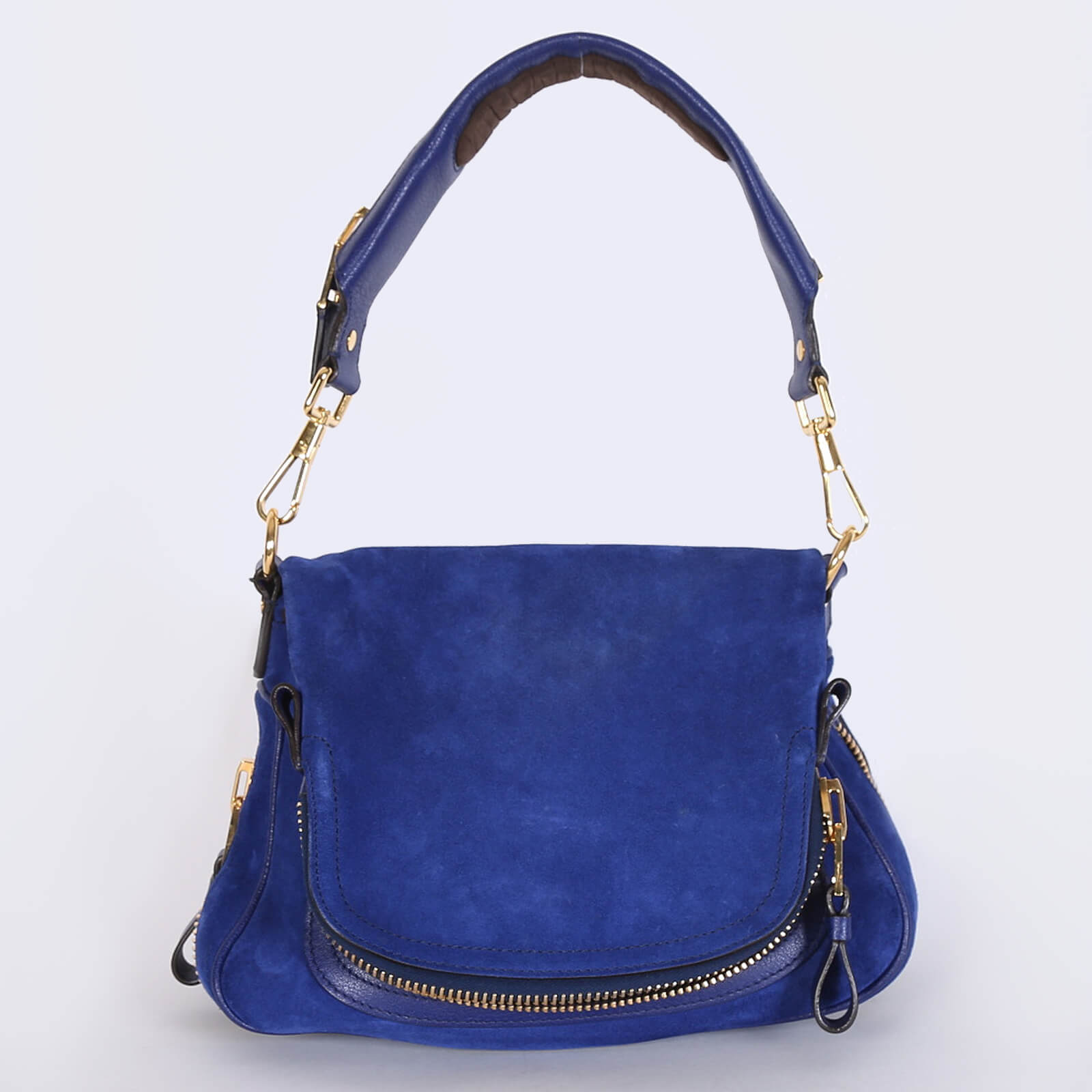 Navy suede shoulder bag outlet