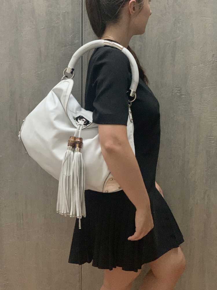 Gucci Indy Large Leather Bag White www.luxurybags