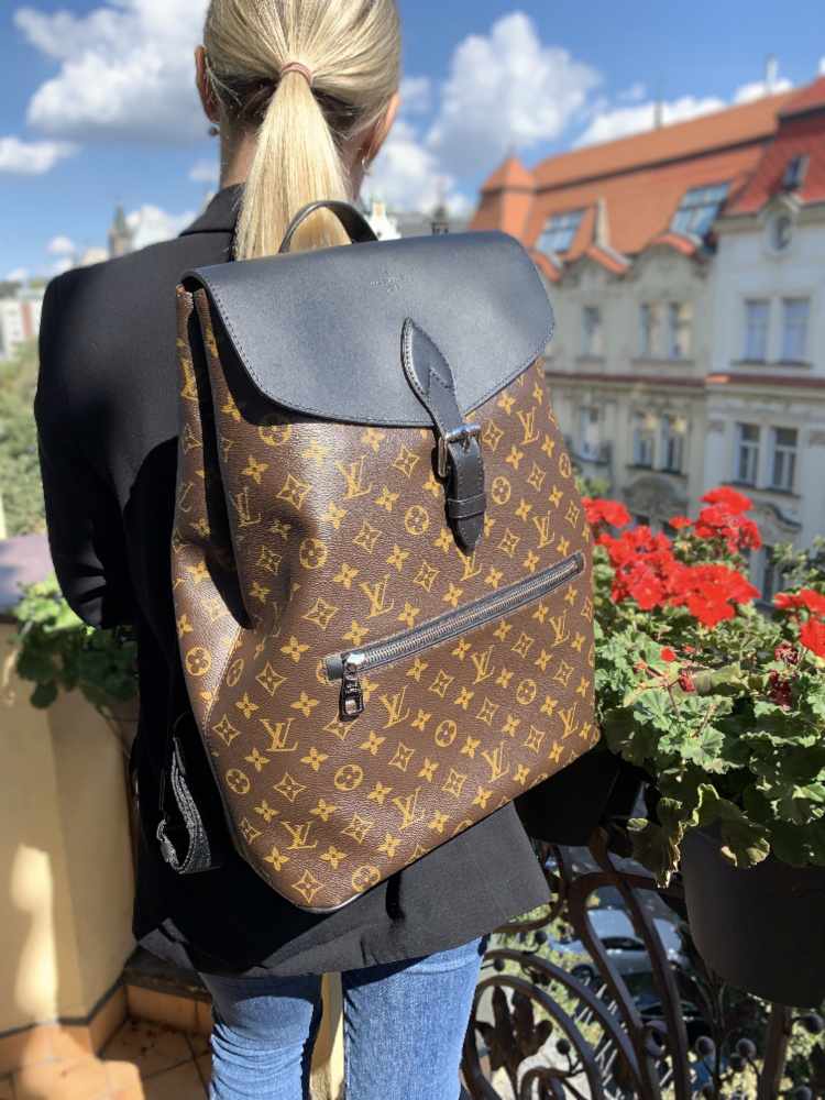 Louis Vuitton - Palk Monogram Macassar Canvas Backpack Noir