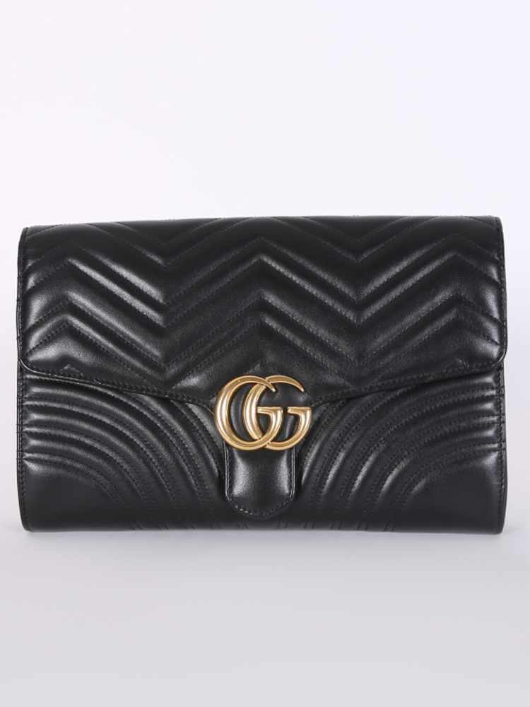 Black matelassé chevron leather on sale