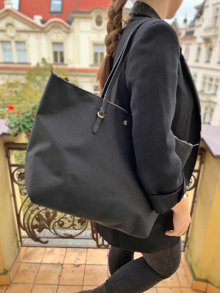Ralph Lauren Chadwick Keaton Medium Nylon Bag Black www.luxurybags
