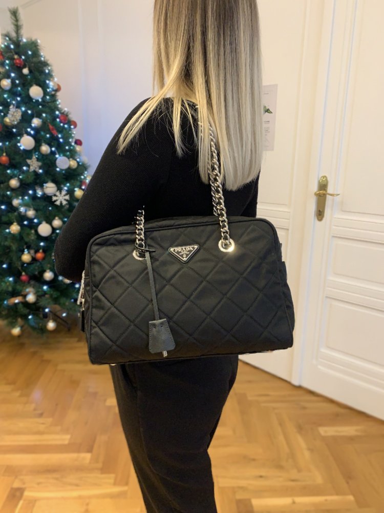 Prada tessuto impuntu nero deals