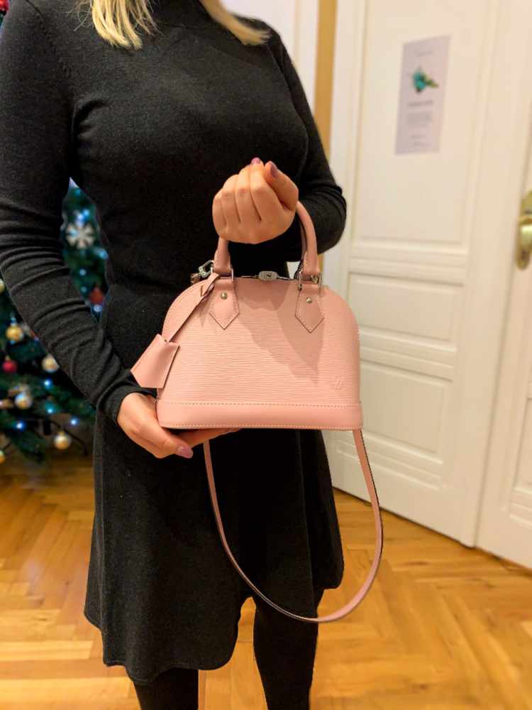 Louis Vuitton EPI Alma Bb Rose Ballerine